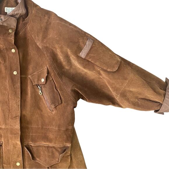 Vintage Lew Magram Suede Leather Jacket Large - Picture 9 of 13